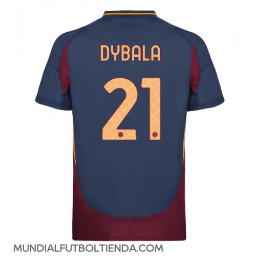 Camiseta AS Roma Paulo Dybala #21 Tercera Equipación Replica 2024-25 mangas cortas